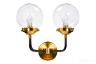 K2KG0521W-2 Бра Simple M латунь, стекло прозр. 32*23*h32 см 