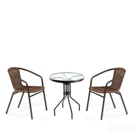 Комплект мебели Асоль-1CD  CDC02/TLH060-D60 Brown (2+1) 