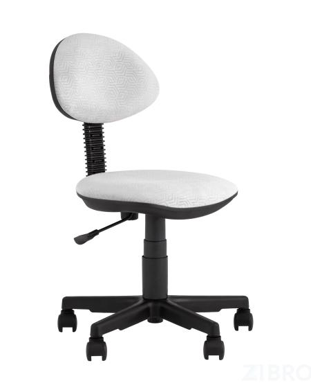 Компьютерное кресло детское УМКА геометрия серый обивка ткань крестовина пластик механизм регулировки высоты 