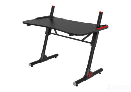 Стол геймерский компьютерный игровой для геймеров TopChairs Storm LED черный 