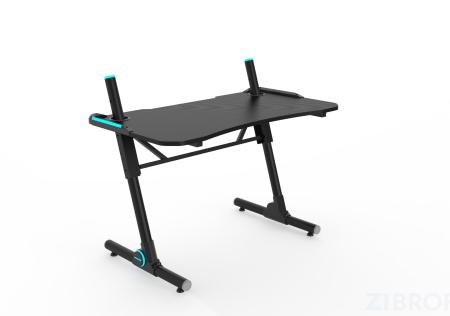 Стол геймерский компьютерный игровой для геймеров TopChairs Storm LED черный 