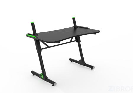 Стол геймерский компьютерный игровой для геймеров TopChairs Storm LED черный 