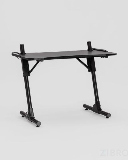 Стол геймерский компьютерный игровой для геймеров TopChairs Storm LED черный 