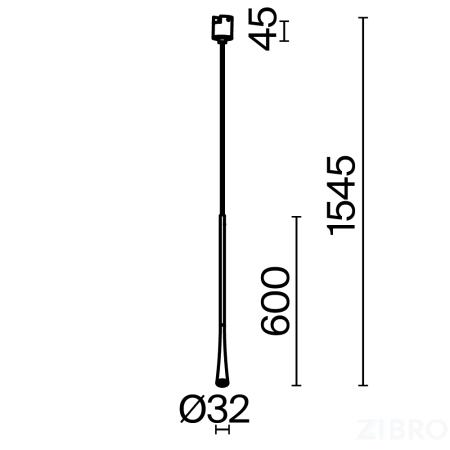 Трековый подвесной светильник Technical TR168-1-7W3K-M-B 