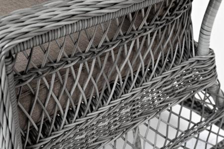 "Гранд Латте" диван трехместный из искусственного ротанга, цвет графит 