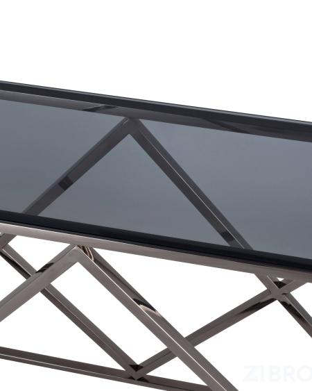 Консоль ИНСИГНИЯ 115*30 темный хром стекло smoke 