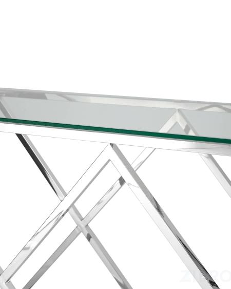 Консоль ИНСИГНИЯ 120*40 серебро, каркас нержавеющая сталь 