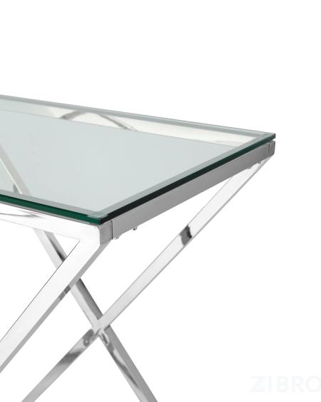 Консоль ИНСИГНИЯ 120*40 серебро, каркас нержавеющая сталь 