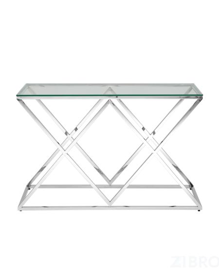 Консоль ИНСИГНИЯ 120*40 серебро, каркас нержавеющая сталь 