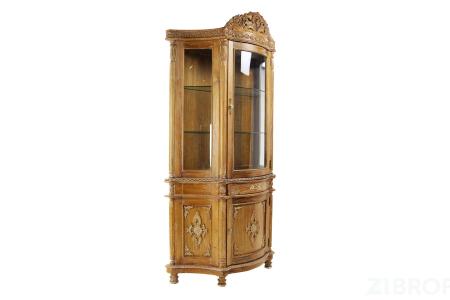 Витрина  MK-2403-AB 1-дверная 130х50х237 см Античный бежевый 