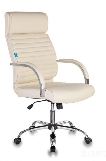 для руководителя офисное Бюрократ T-8010SL/IVORY слоновая кость обивка экокожа крестовина металл 