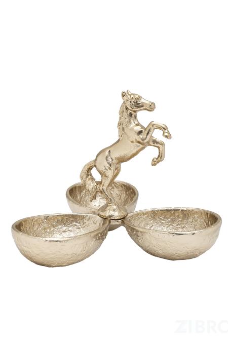 69-21013 Менажница "Horse" металлич. 26,5*25*21 см 