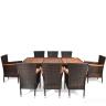Комплект плетеной мебели AFM-480B 200x90 Brown (8+1) 