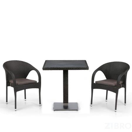 Комплект мебели из иск. ротанга T607D/Y290-W53/52 Brown (2+1) 