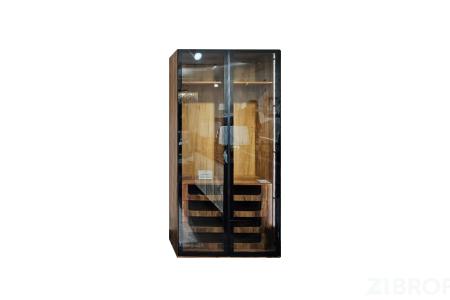 GD-10002 Шкаф Alto двухдверный c выдвижными ящиками, цвет орех, дверцы стекло 100*57*230см 