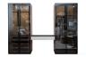 GD-10002 Шкаф Alto двухдверный c выдвижными ящиками, цвет орех, дверцы стекло 100*57*230см 