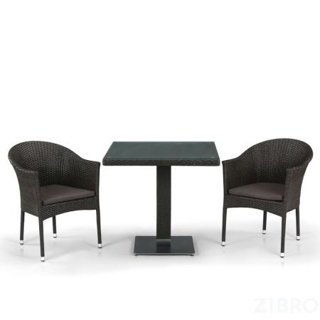 Комплект мебели из иск. ротанга T605SWT/Y350B-W53/51 Brown (2+1) 