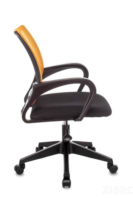 TopChairs ST-Basic офисное сетка/ткань оранжевый крестовина пластик механизм Пиастра 