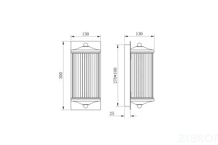 K2KG0603W-2 Бра d13*30см 