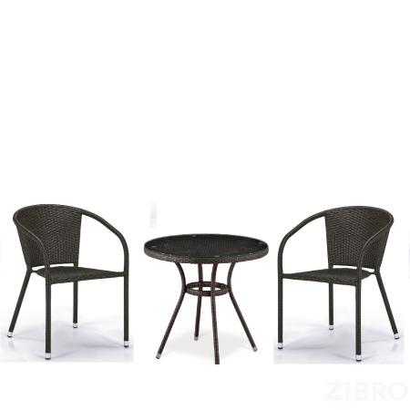 Комплект плетеной мебели T282ANT/Y137C-W53 Brown (2+1) 