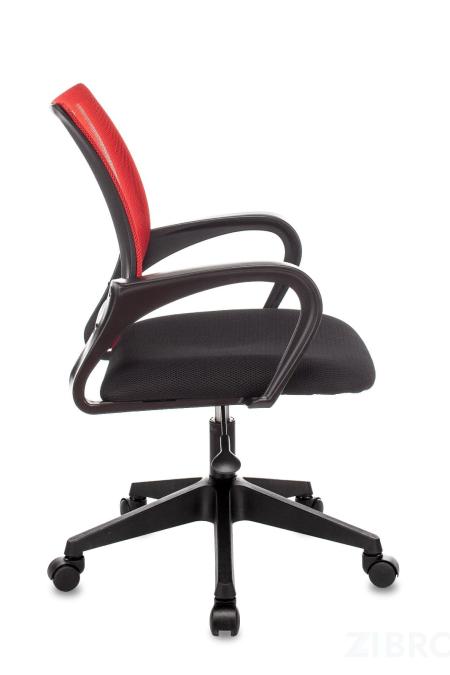 TopChairs ST-Basic офисное сетка/ткань красный крестовина пластик механизм Пиастра 