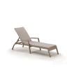 Шезлонг-лежак плетеный A30B2-W56 Light Brown с матрасом 