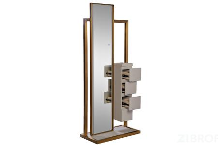 58DB-18158ZERK Тумба с зеркалом и подсветкой св.шпон 75*40*180см 