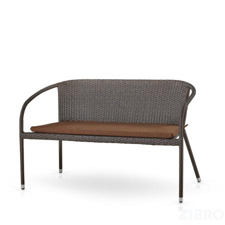 Плетеный диван S139A-W53 Brown/Beige 