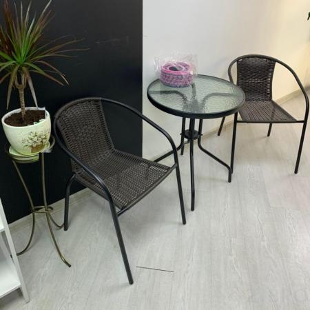 Комплект мебели Асоль-LR02 LRC-02/LRT-02-D60 Dark Brown (2+1) 