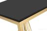 13RXET8082L-GOLD Стол журнальный стекло черн/золото 38*38*70см 