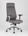для руководителя TopChairs Armor офисное серое обивка экокожа крестовина металл 
