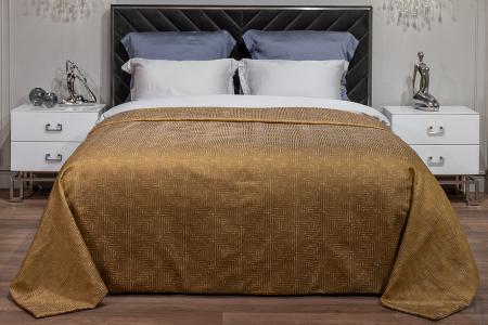121GD-12115 Покрывало Gloss горчичное 260*260 
