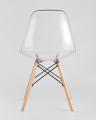 Eames стол стеклянный D80, 2 стула прозрачных 
