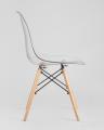 Eames стол стеклянный D80, 3 стула прозрачных 