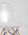 Eames стол стеклянный D80, 3 стула прозрачных 