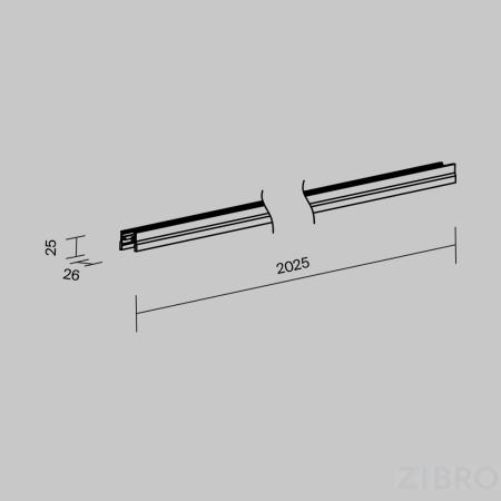 Профиль для уличной трековой системы Outdoor O-TR001-P-B2M 