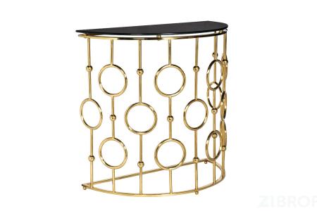 GY-CST8040GOLD Консоль стекло черн/золото 78*40*77см 