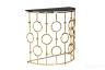 GY-CST8040GOLD Консоль стекло черн/золото 78*40*77см 