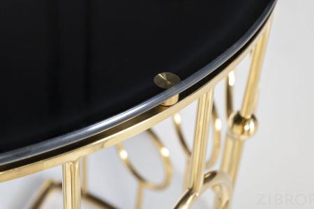 GY-CST8040GOLD Консоль стекло черн/золото 78*40*77см 