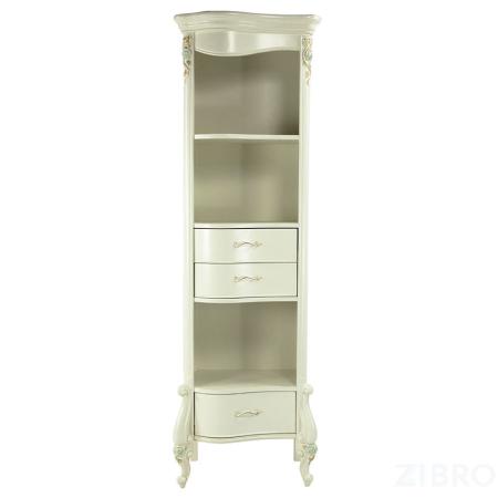 Витрина Luisa MK-5094-WG левая (цвет патины: золото) 66х46х211 см Белый с золотом 