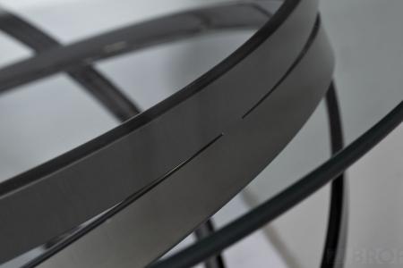 GY-CT8402BL Стол журнальный стекло прозр/темн.хром d120*40см 