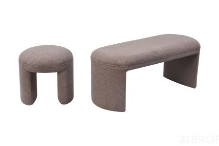 N-55700 Банкетка TEDDY серая 108*43*45см 