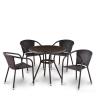 Комплект плетеной мебели T282ANT/Y137C-W53 Brown (4+1) 