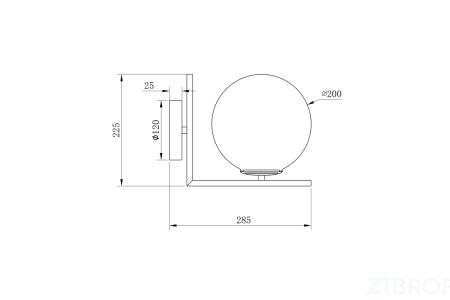 K2KW-825BR Бра 20*28*25см 