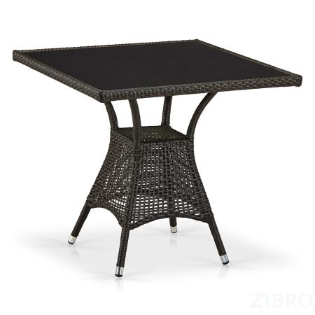 Плетеный стол T197BNS-W53-80x80 Brown 