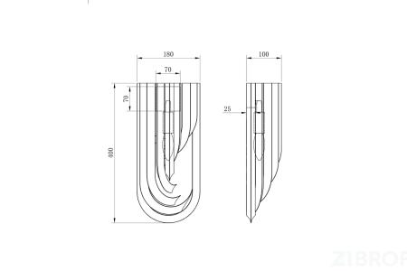 K2KR116-1 Бра 10*18*40см 