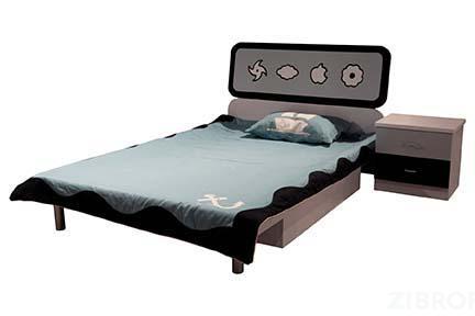 Кровать Bambino MK-4600-BL детская 121х201 см Синий/Белый 