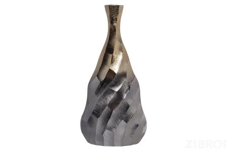 71PN-1232 Ваза металлическая черно-золотистая 23*9*50см 
