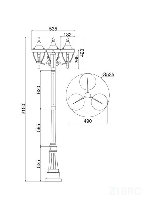 Ландшафтный светильник Outdoor O026FL-03B 