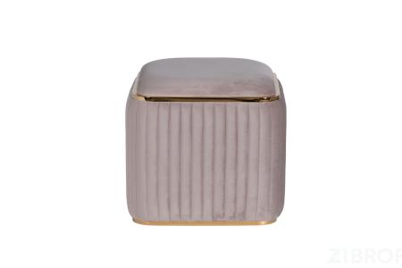 102AN-PUF-1300-SER Пуф Glarus, велюр серый 45*45*45 см 